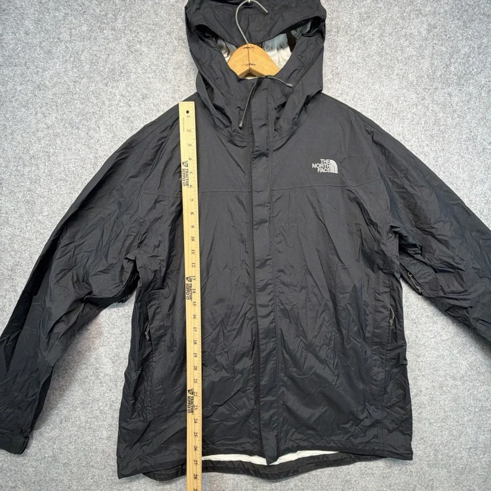 The North Face Hyvent DT Men's Size Large Windbreaker Black Hooded Pockets